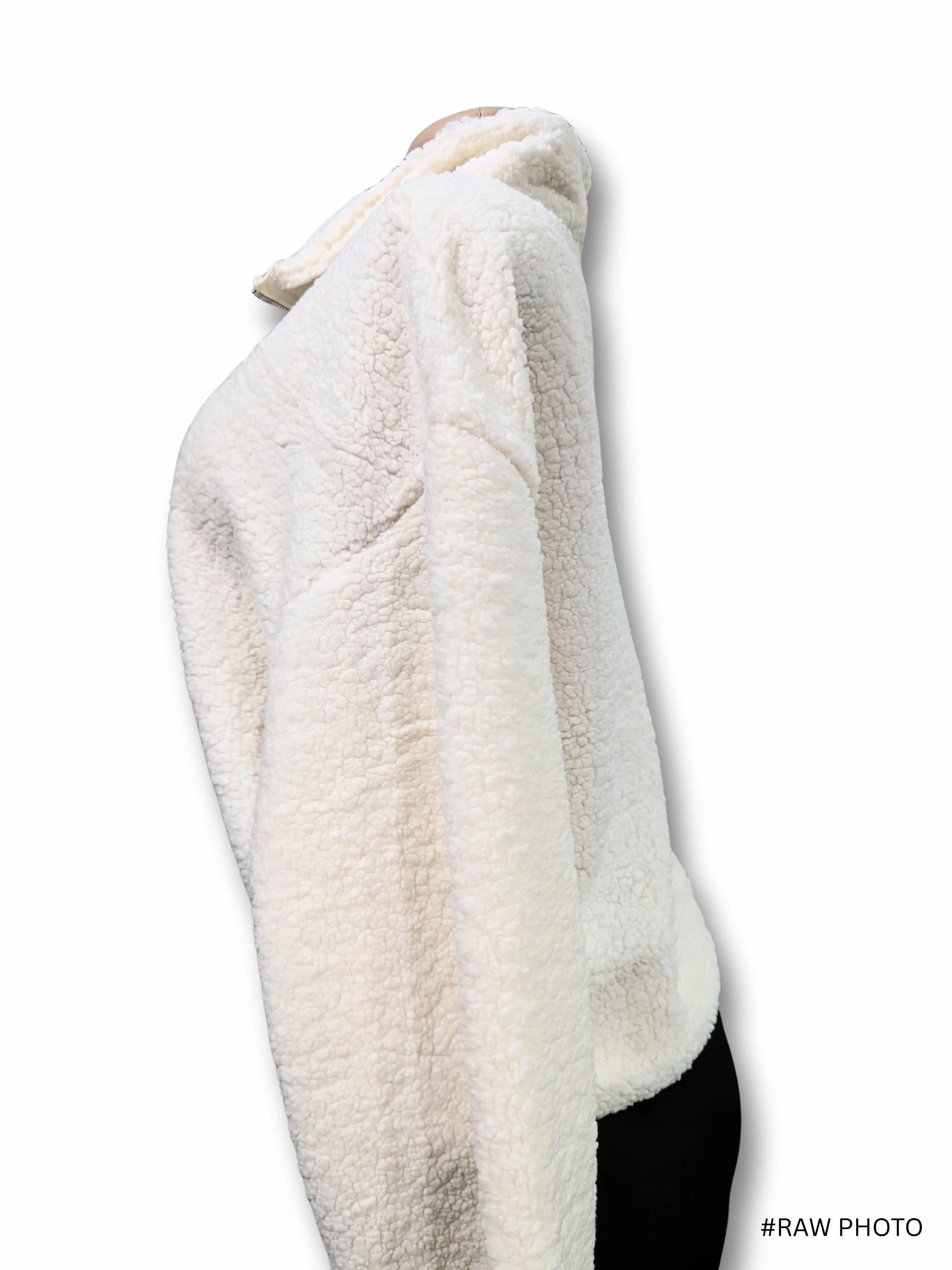 Cosy Fleece Half-Zip Sweater - Cotton tops available at theGirlyZone Kampala